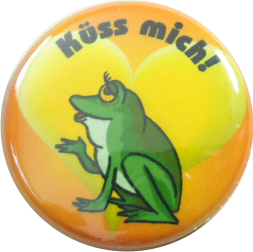 Küss mich Frosch button